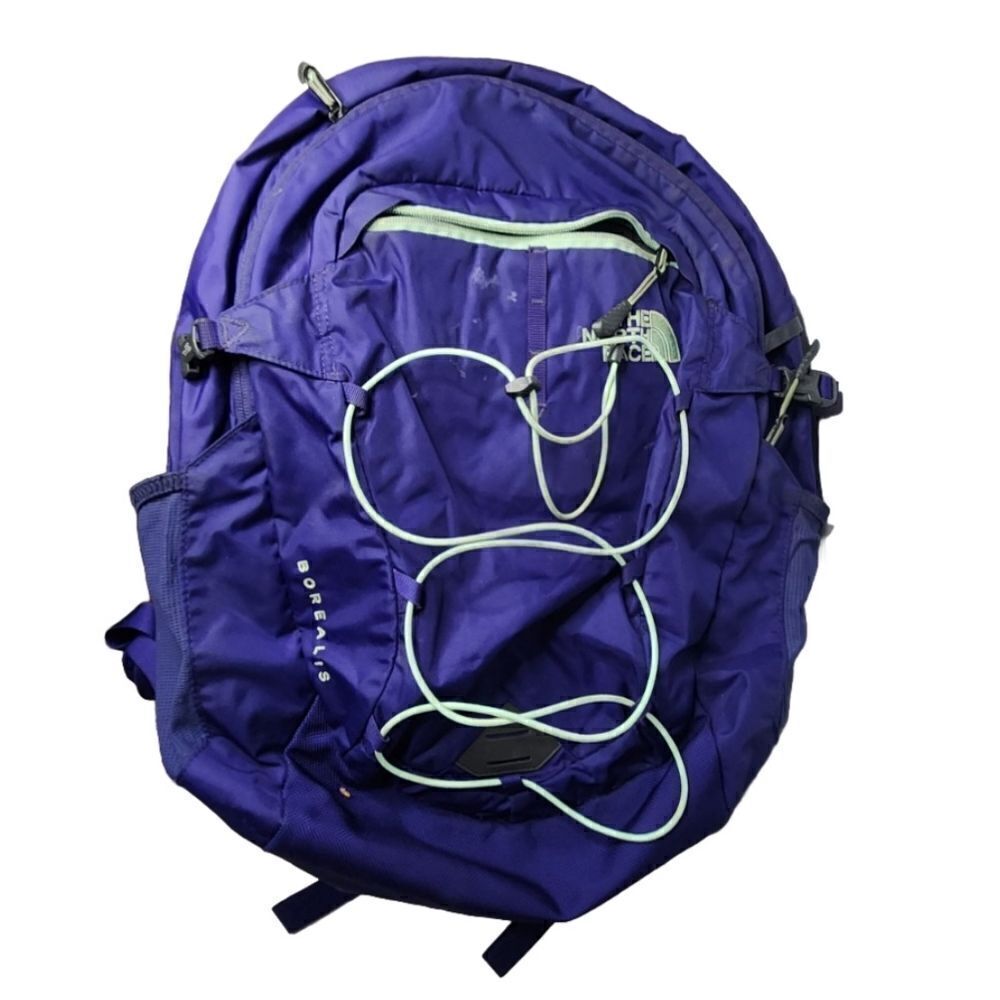 The North Face Borealis Backpack Book Bag Purple Flexvent Padded Straps